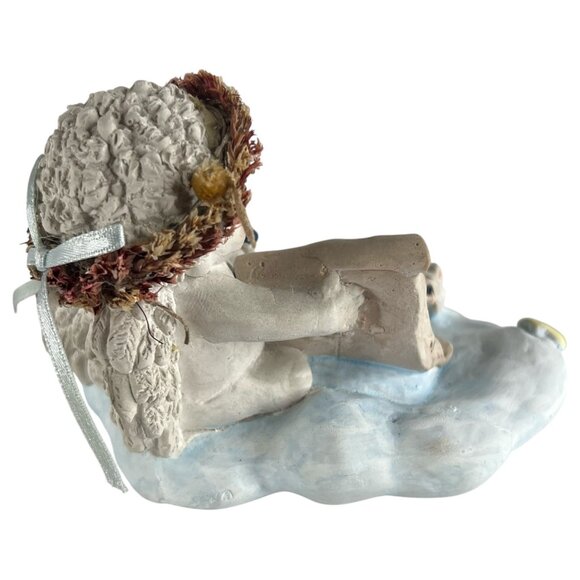 Dreamsicles Day 1995 Event Cherub Figurine With Bunny & Scroll Cast Art Vintage - Picture 8 of 8